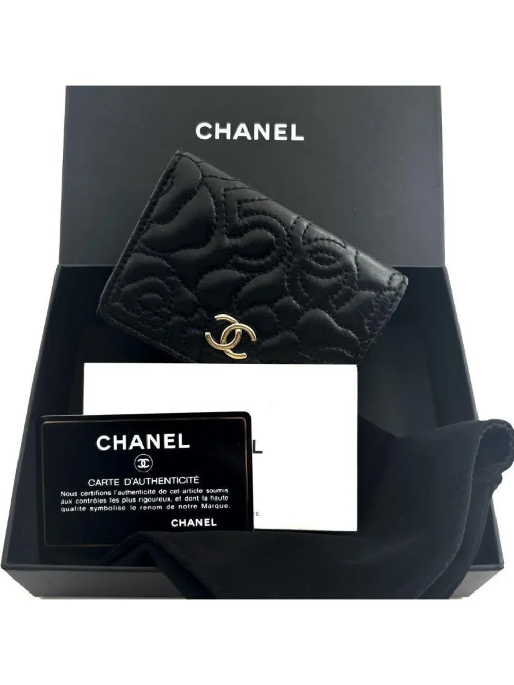Chanel Wallet Camellia Stitch Trifold